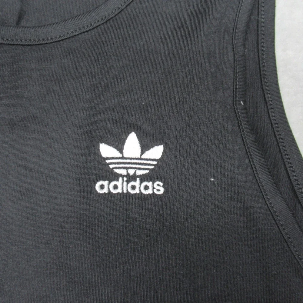 Adidas Shirt Men XS Black Crew Neck Sleeveless Essentials‎ Tank Top Athletic NEW